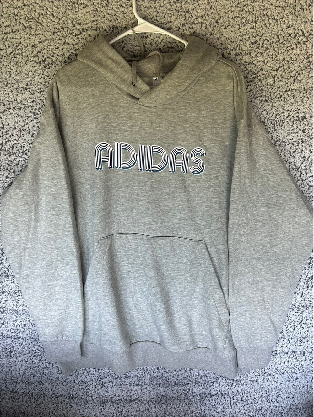 Adidas Evolution Hoodie Mens 3XLT Big & Tall Gray Pullover Logo Sweatshirt NWT